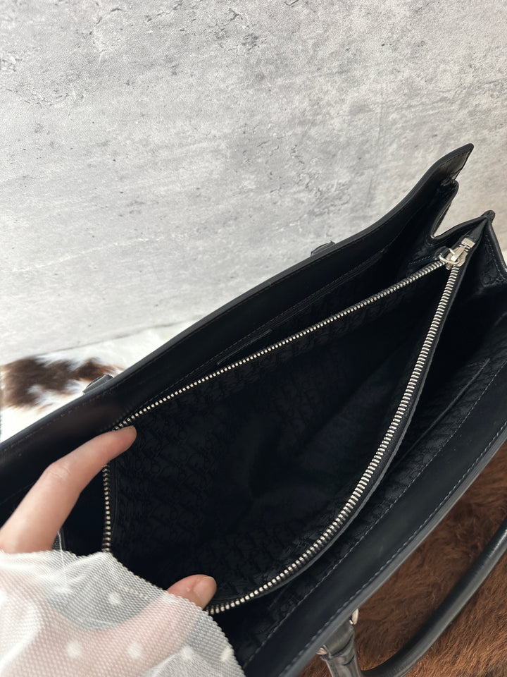 Dior Denim East West Tote Bag 🖤｜Denim &amp; Leather × Doctor-Bag Shape × Shoulder-Friendly
