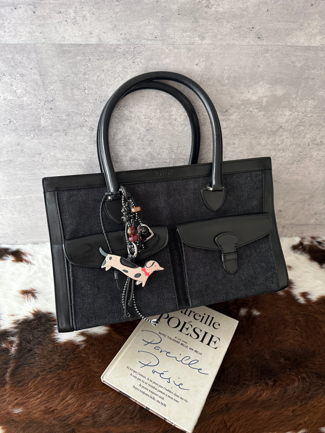 Dior Denim East West Tote Bag 🖤｜Denim &amp; Leather × Doctor-Bag Shape × Shoulder-Friendly