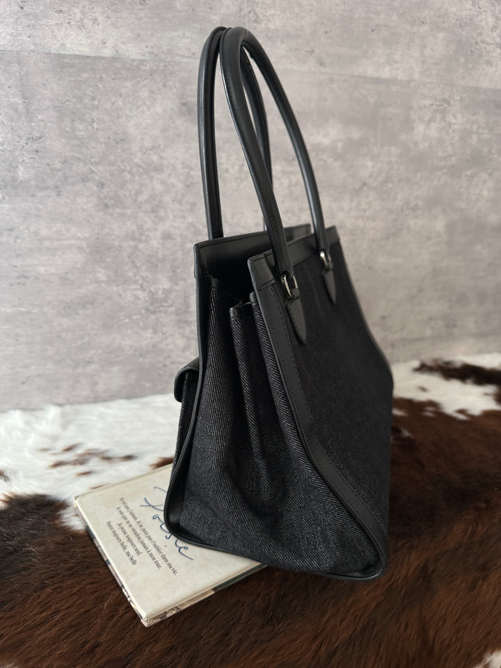 Dior Denim East West Tote Bag 🖤｜Denim &amp; Leather × Doctor-Bag Shape × Shoulder-Friendly