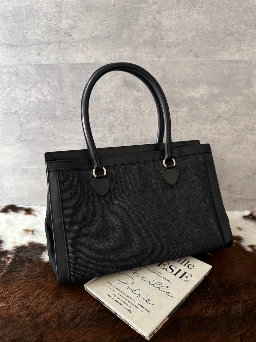 Dior Denim East West Tote Bag 🖤｜Denim &amp; Leather × Doctor-Bag Shape × Shoulder-Friendly