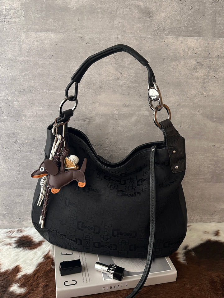 Gucci Horsebit Hobo Bag 🖤｜Tonal Horsebit Monogram・Relaxed Hobo Shape・iPad-Friendly Capacity