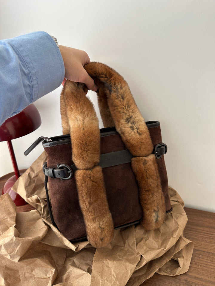 Ferragamo Teddy Handle Tote 🐻🍂 | Cozy Luxury for the Season