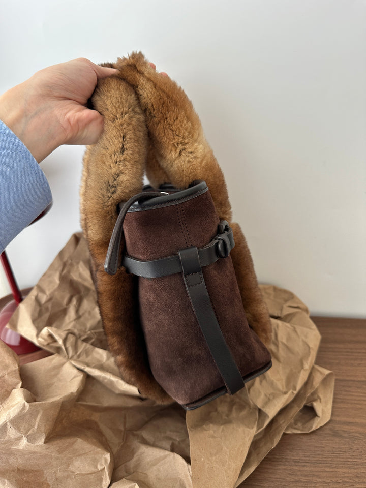 Ferragamo Teddy Handle Tote 🐻🍂 | Cozy Luxury for the Season