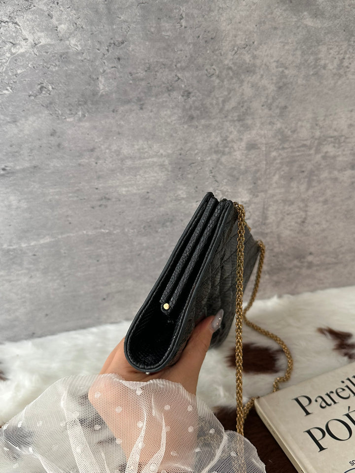 CHANEL Mini Lizard Skin Chain Evening Bag 🖤👑｜Rare Discontinued Piece × Jewel-Like Kiss Lock × Collector’s Dream