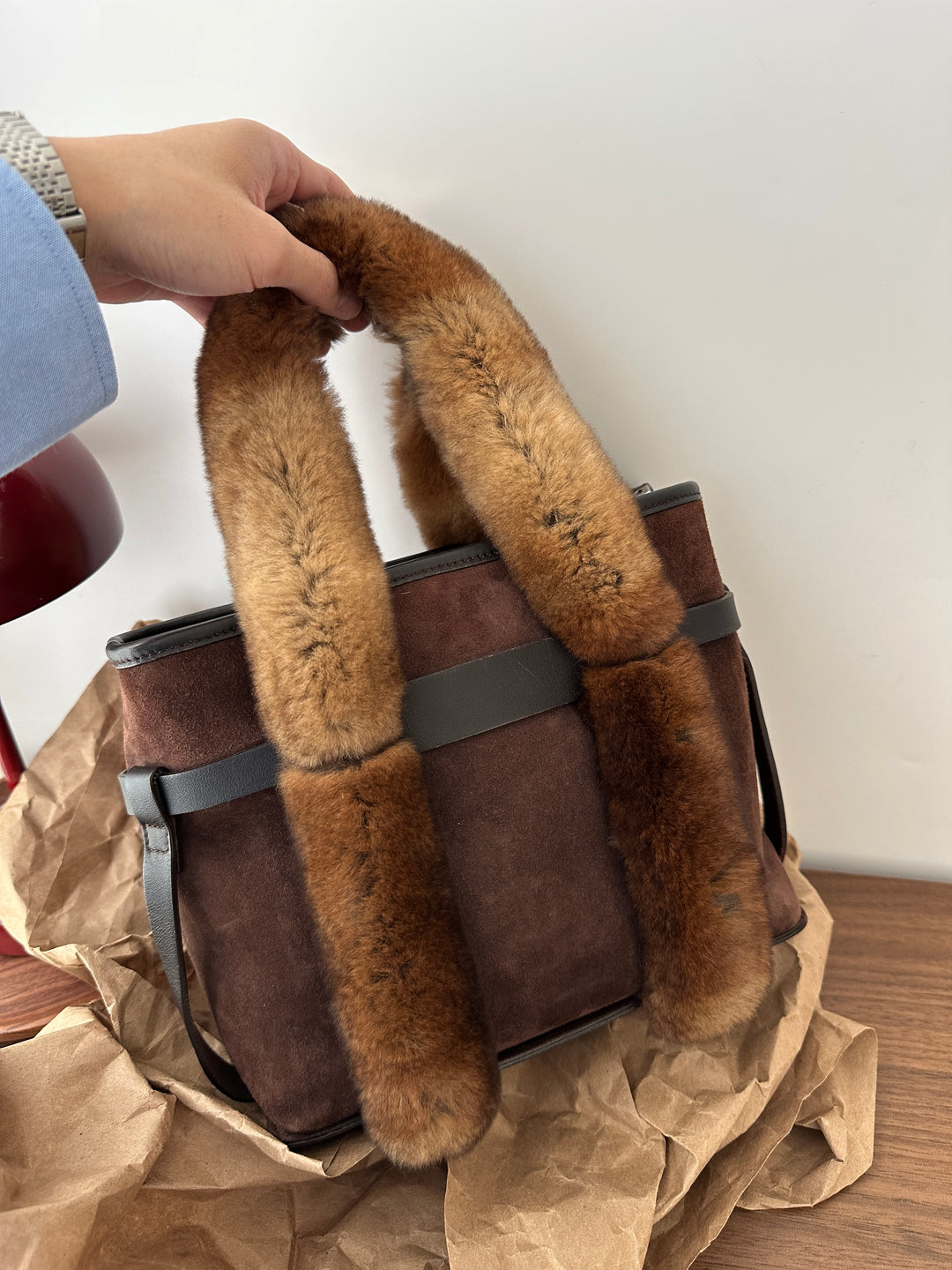 Ferragamo Teddy Handle Tote 🐻🍂 | Cozy Luxury for the Season