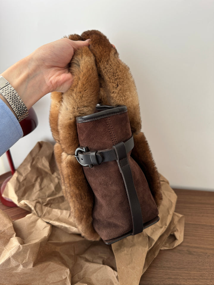 Ferragamo Teddy Handle Tote 🐻🍂 | Cozy Luxury for the Season