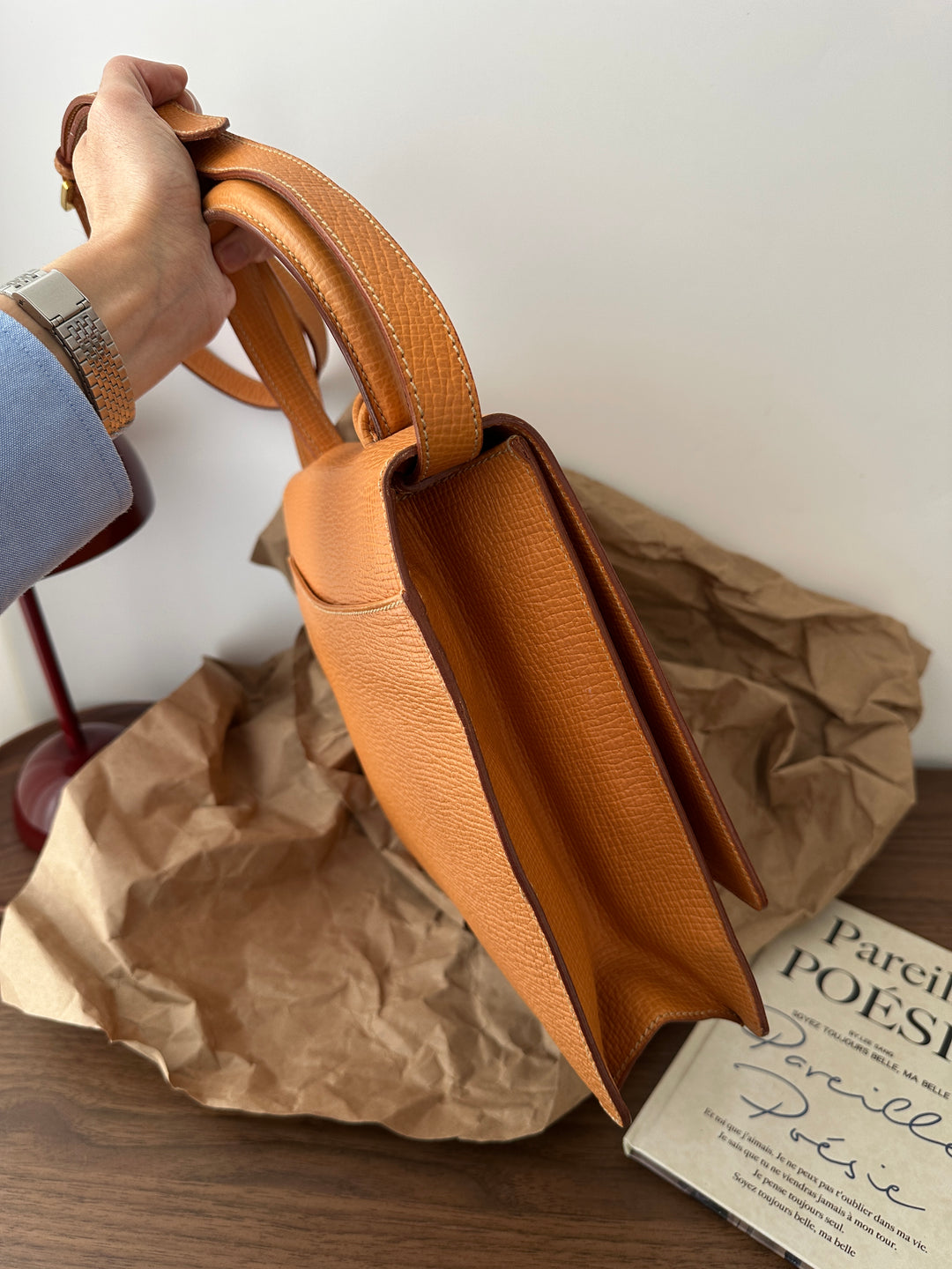 Loewe “Leaf Flap” Top Handle Bag 🍂 | Warm Autumn Elegance