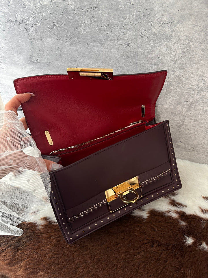 Ferragamo Limited Aileen Gancini Lock Shoulder Bag 🤎｜Rare Limited Series × Logo Lock with Key × Multi-Way Styling