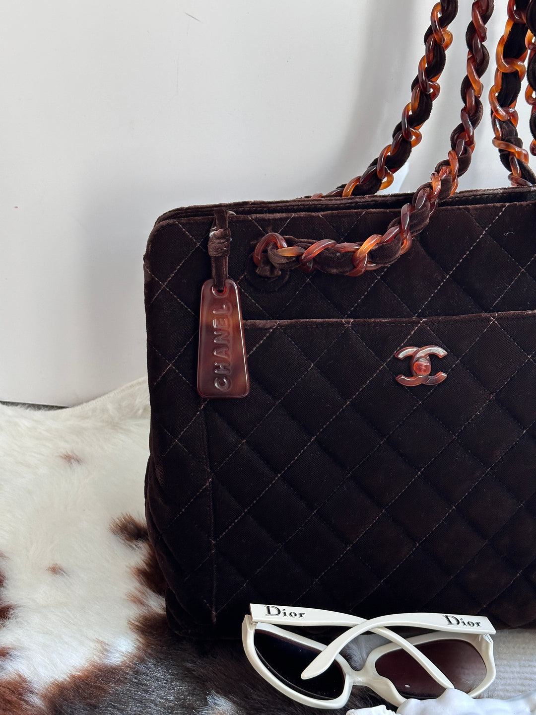 Chanel Tortoiseshell Velvet Tote 🤎 | Quiet Luxury in a Rare Vintage Form