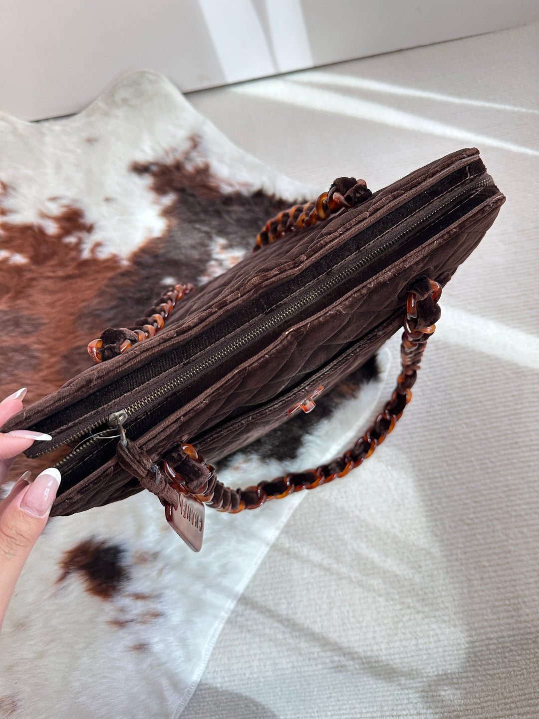 Chanel Tortoiseshell Velvet Tote 🤎 | Quiet Luxury in a Rare Vintage Form