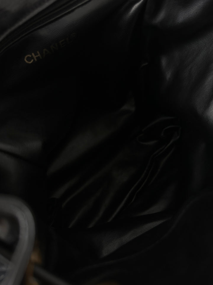 Chanel Large CC Turn Lock Backpack 🖤 | Tweed & Leather Perfection