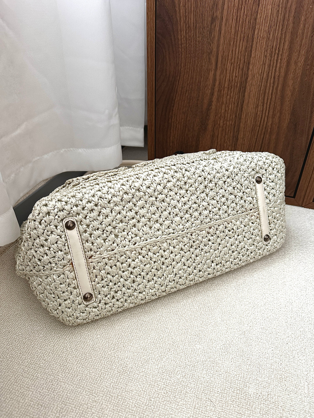 Ferragamo Horseshoe Buckle Crochet Hobo Bag（Ivory White）｜Vintage Summer Charm 🤍🌿