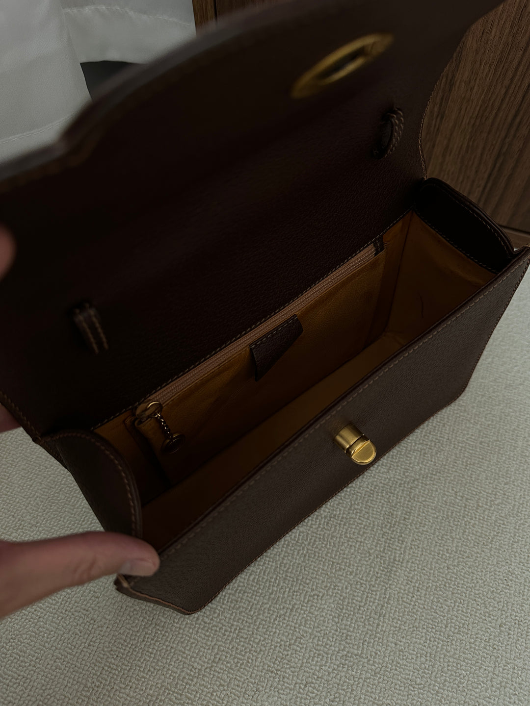 GUCCI Bamboo Double Handle Doctor Bag – Vintage Chocolate Brown 🍫✨