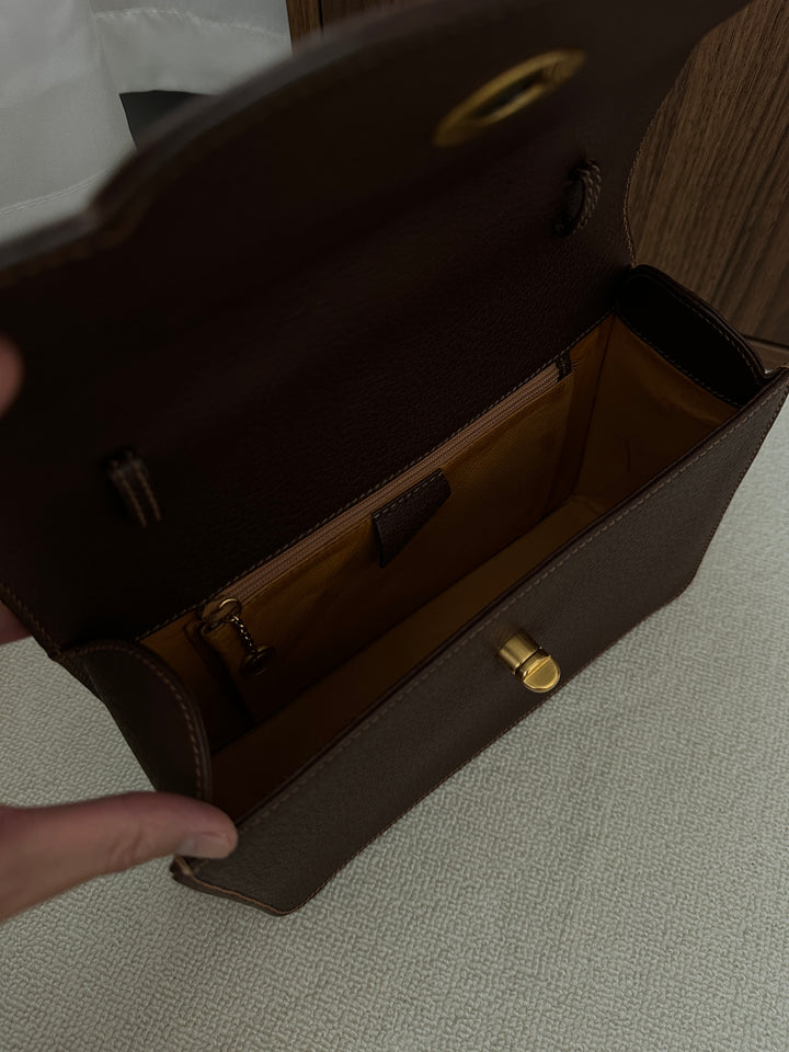 GUCCI Bamboo Double Handle Doctor Bag – Vintage Chocolate Brown 🍫✨
