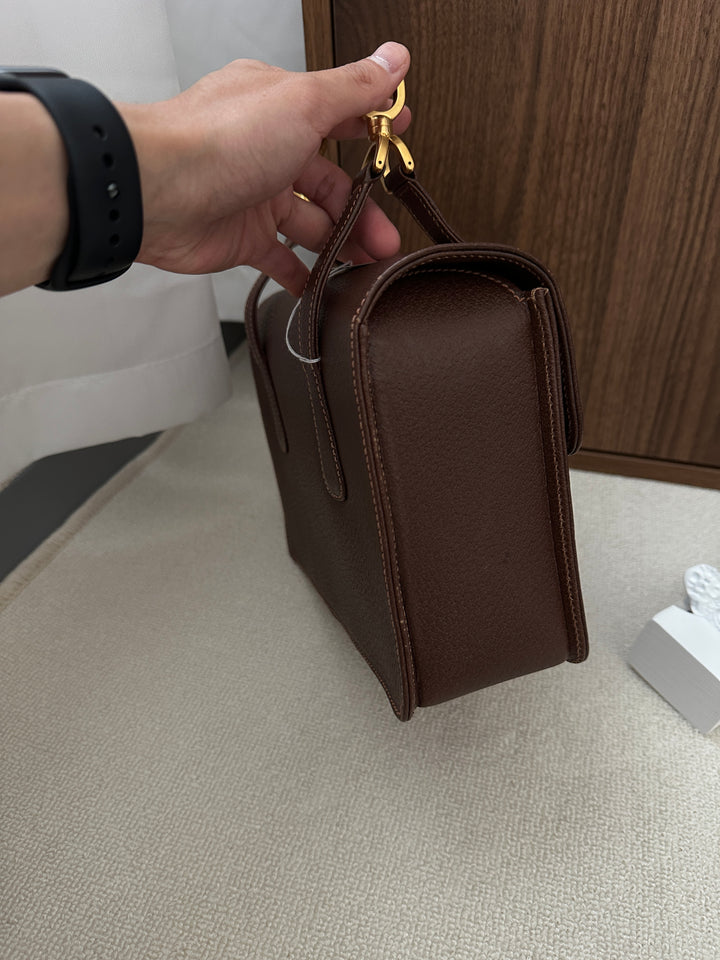 GUCCI Bamboo Double Handle Doctor Bag – Vintage Chocolate Brown 🍫✨