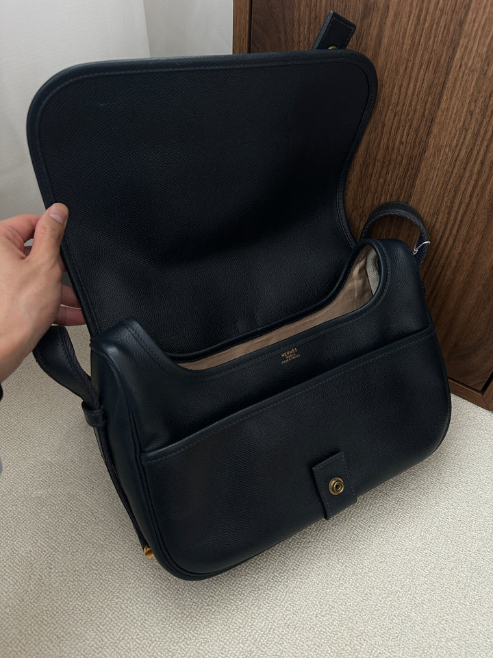 HERMÈS H Clasp Shoulder Bag – Rare 90s Vintage 🖤✨