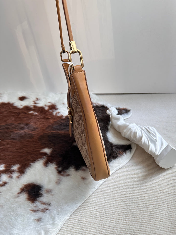 Gucci Monogram “Milk Tea” Large G-Buckle Hobo 🤎 | Retro Chic Meets Everyday Elegance