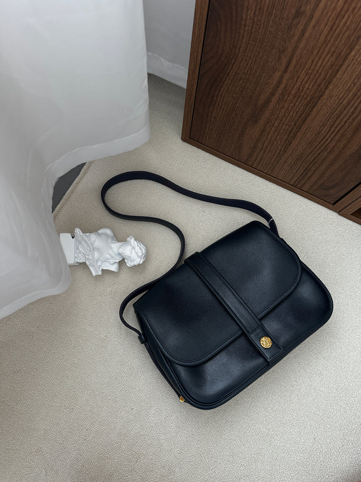 HERMÈS H Clasp Shoulder Bag – Rare 90s Vintage 🖤✨