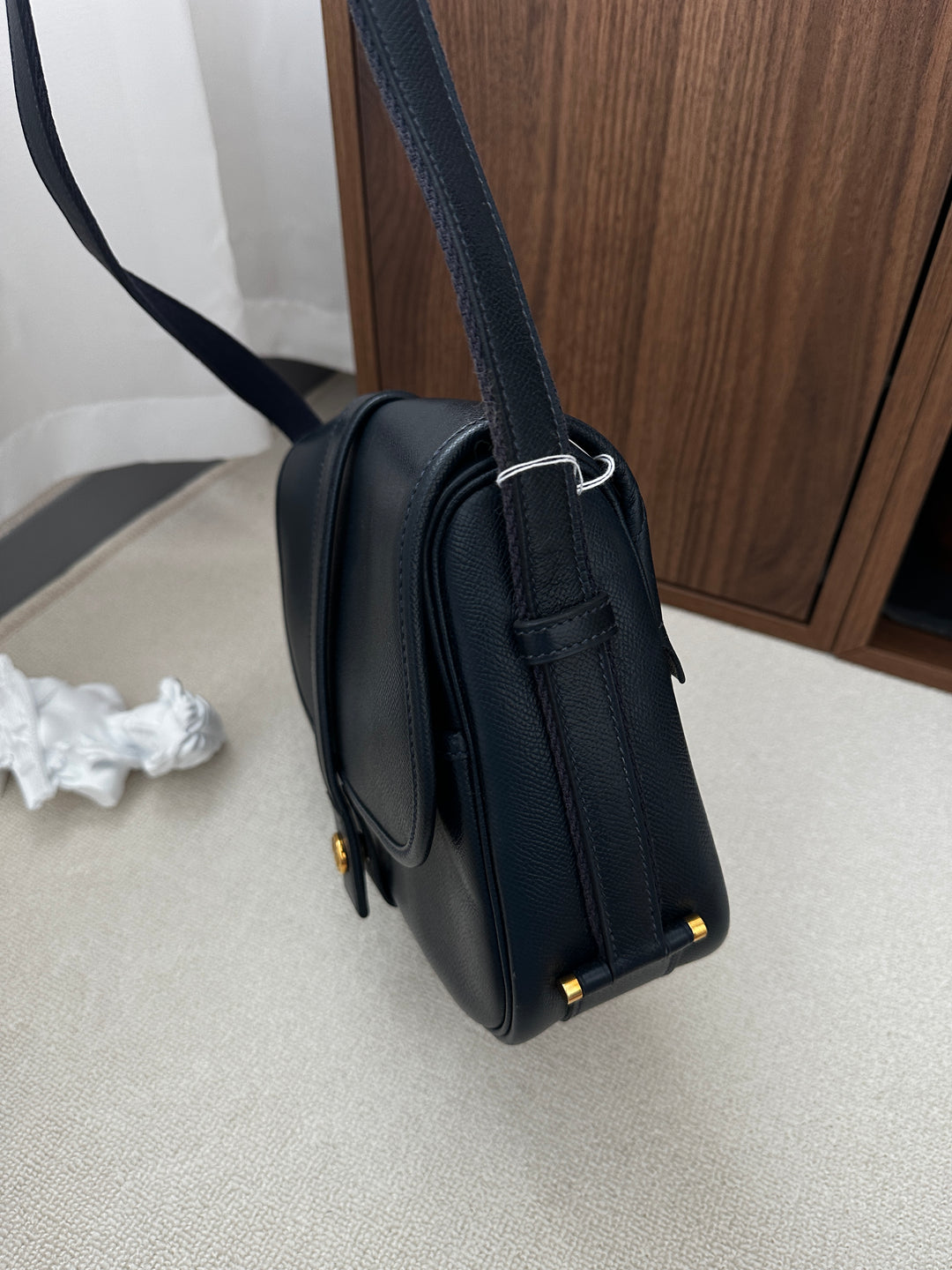HERMÈS H Clasp Shoulder Bag – Rare 90s Vintage 🖤✨