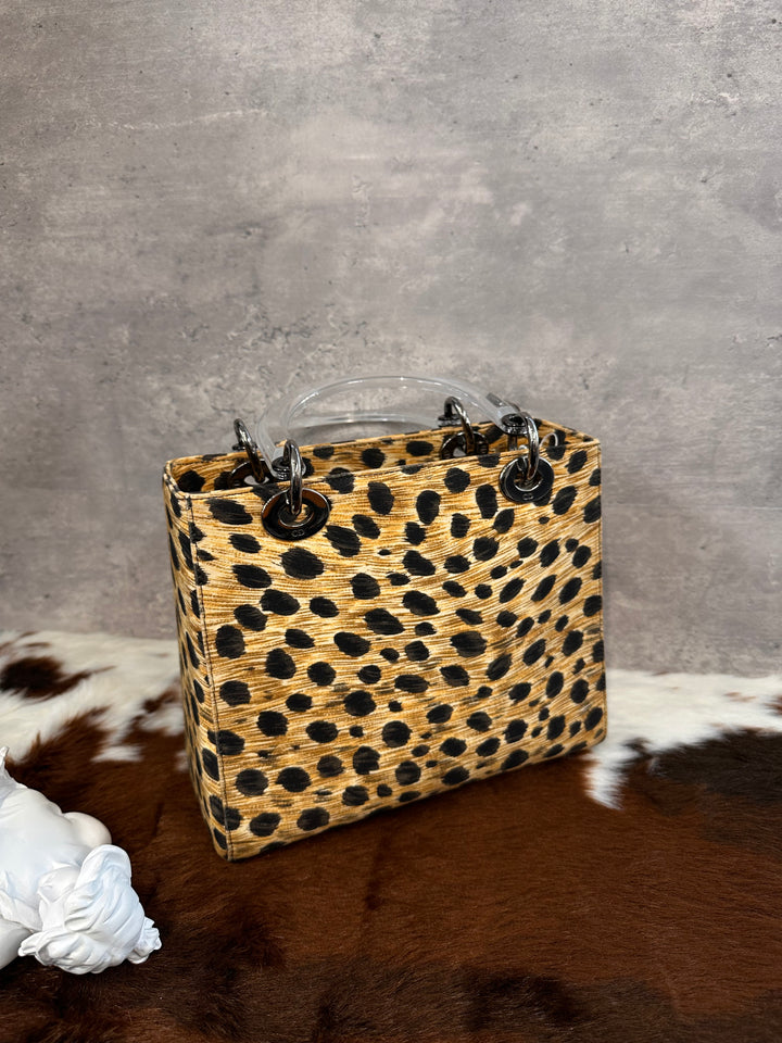 Dior Lady Dior Leopard Print 🐆｜Rare Fabric Edition × Lucite Handle × Collectible Icon