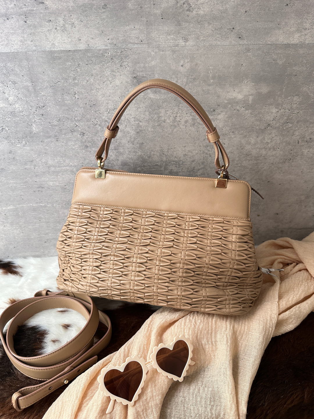 BVLGARI Marble Turnlock Woven Top Handle Bag 💖｜Marble Clasp × Original Strap × Near-Pristine Condition