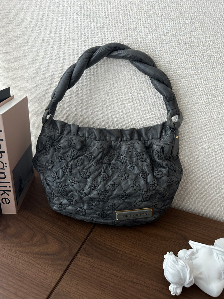 LOUIS VUITTON COS Cloud Bag – Quilted Leather in Graphite Grey 🐘✨