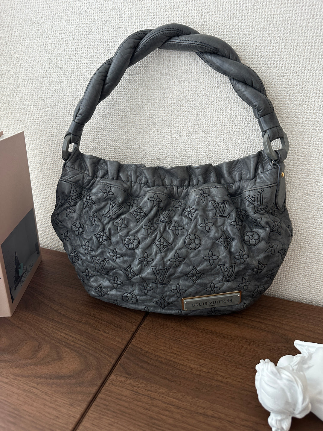 LOUIS VUITTON COS Cloud Bag – Quilted Leather in Graphite Grey 🐘✨