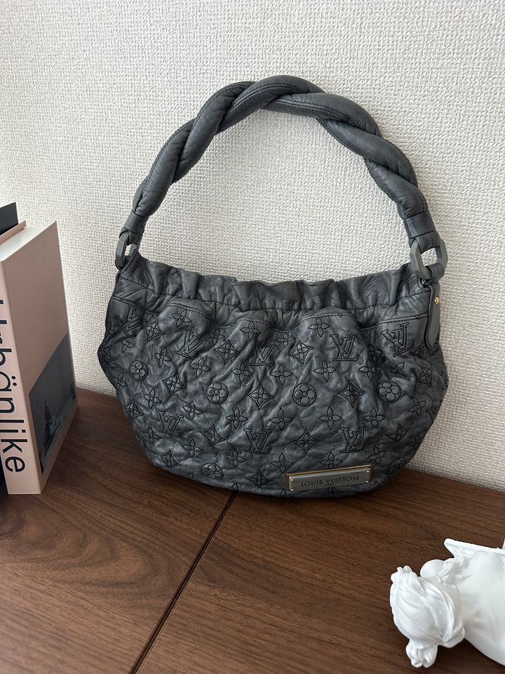 LOUIS VUITTON COS Cloud Bag – Quilted Leather in Graphite Grey 🐘✨