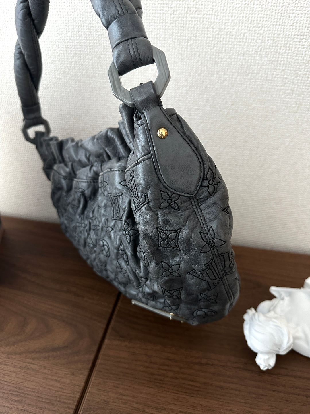 LOUIS VUITTON COS Cloud Bag – Quilted Leather in Graphite Grey 🐘✨