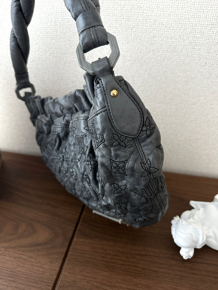 LOUIS VUITTON COS Cloud Bag – Quilted Leather in Graphite Grey 🐘✨