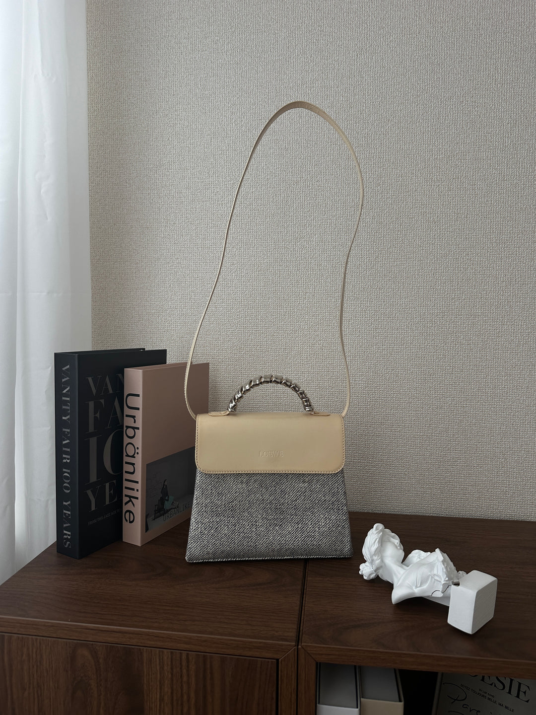 LOEWE Silver Snakebone Mini Kelly – Rare Vintage Treasure 🤍✨