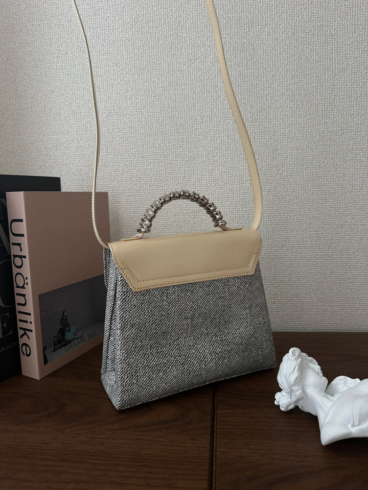 LOEWE Silver Snakebone Mini Kelly – Rare Vintage Treasure 🤍✨