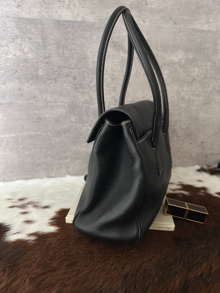 Ferragamo Pigskin Leather Gancini Hobo Bag 🖤｜Rare Pigskin Leather × Gancini Clasp × Daily Capacity