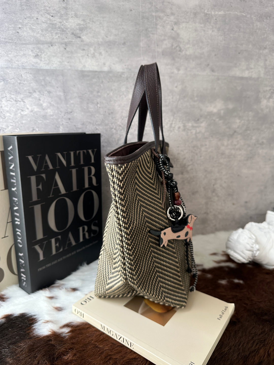 HERMÈS Colourblock Woven Leather Tote Bag 🤎｜Lightweight Daily Tote × Textured Weave × Clean Condition