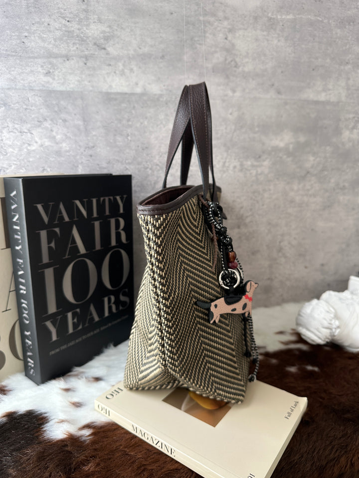 HERMÈS Colourblock Woven Leather Tote Bag 🤎｜Lightweight Daily Tote × Textured Weave × Clean Condition