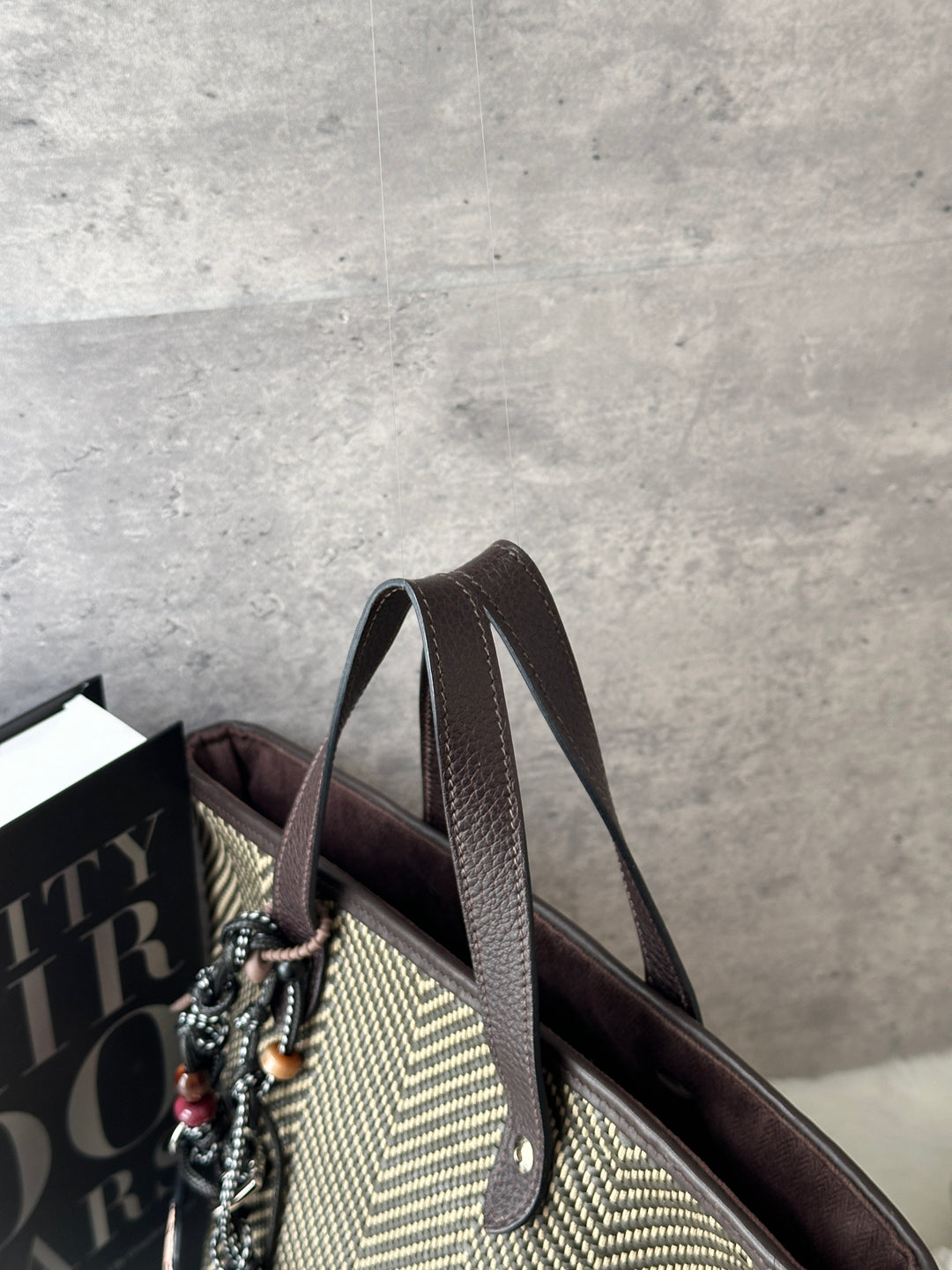 HERMÈS Colourblock Woven Leather Tote Bag 🤎｜Lightweight Daily Tote × Textured Weave × Clean Condition