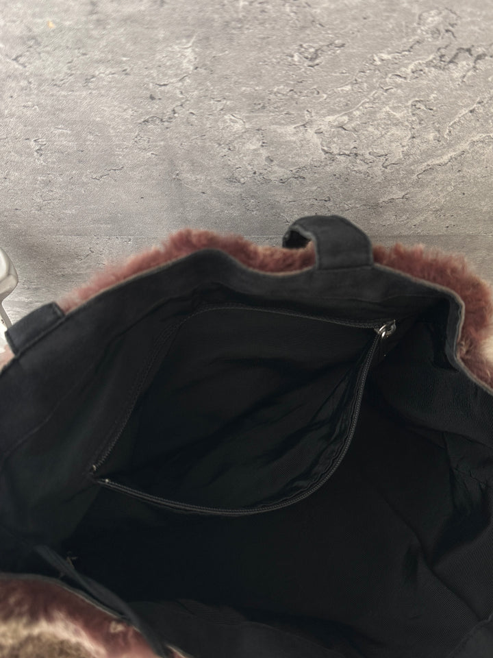 CHANEL Rabbit Fur Tote 🐰🤎｜Matching Baby Pouch × Cozy Fur Texture × Fall-Winter Statement