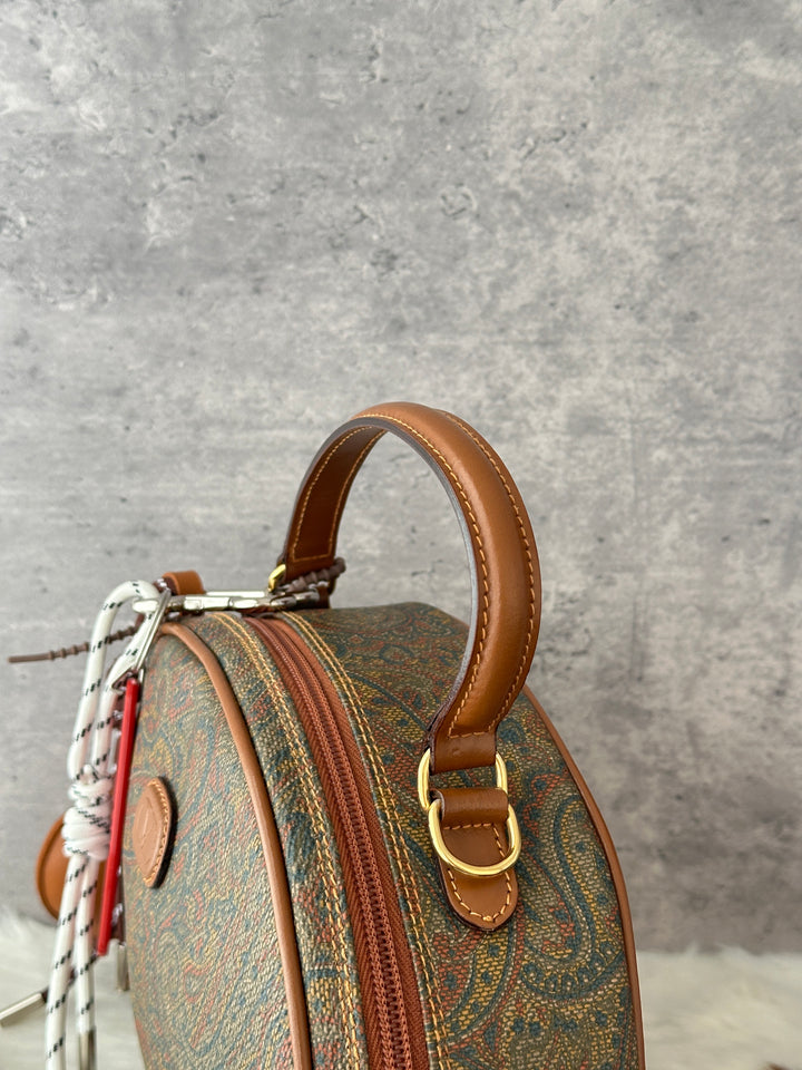 Valentino Garavani Paisley Print Vanity Top Handle Bag 🤎｜Vintage Paisley Print × Rounded Vanity Shape × Strap-Friendly Design