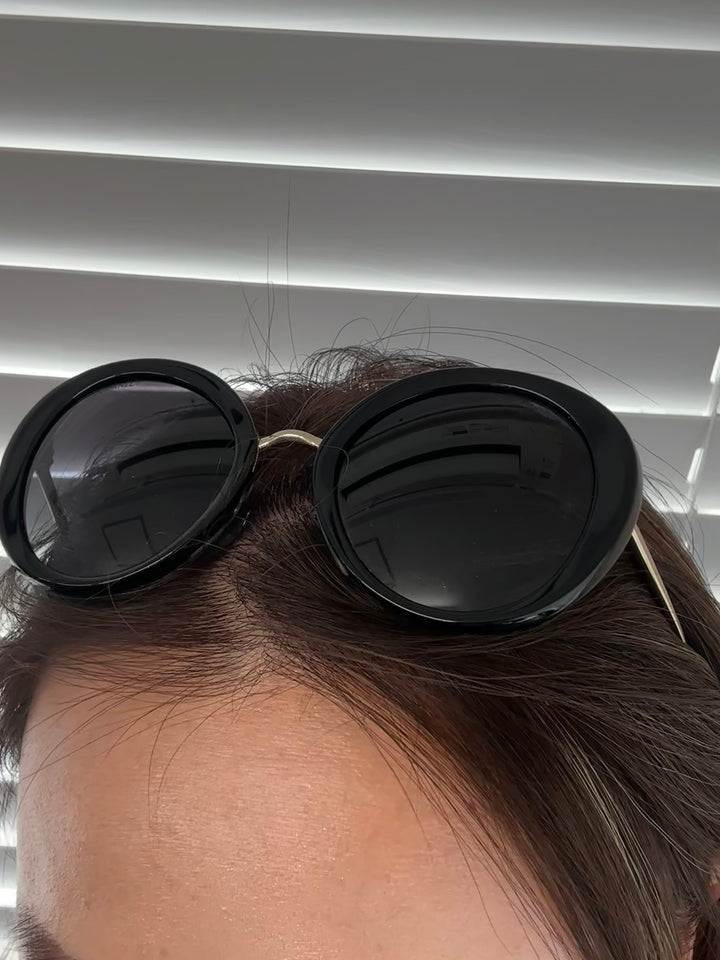 CHANEL Black Round Sunglasses 🖤｜Full Set × Like-New Condition × Chic Everyday Style✨