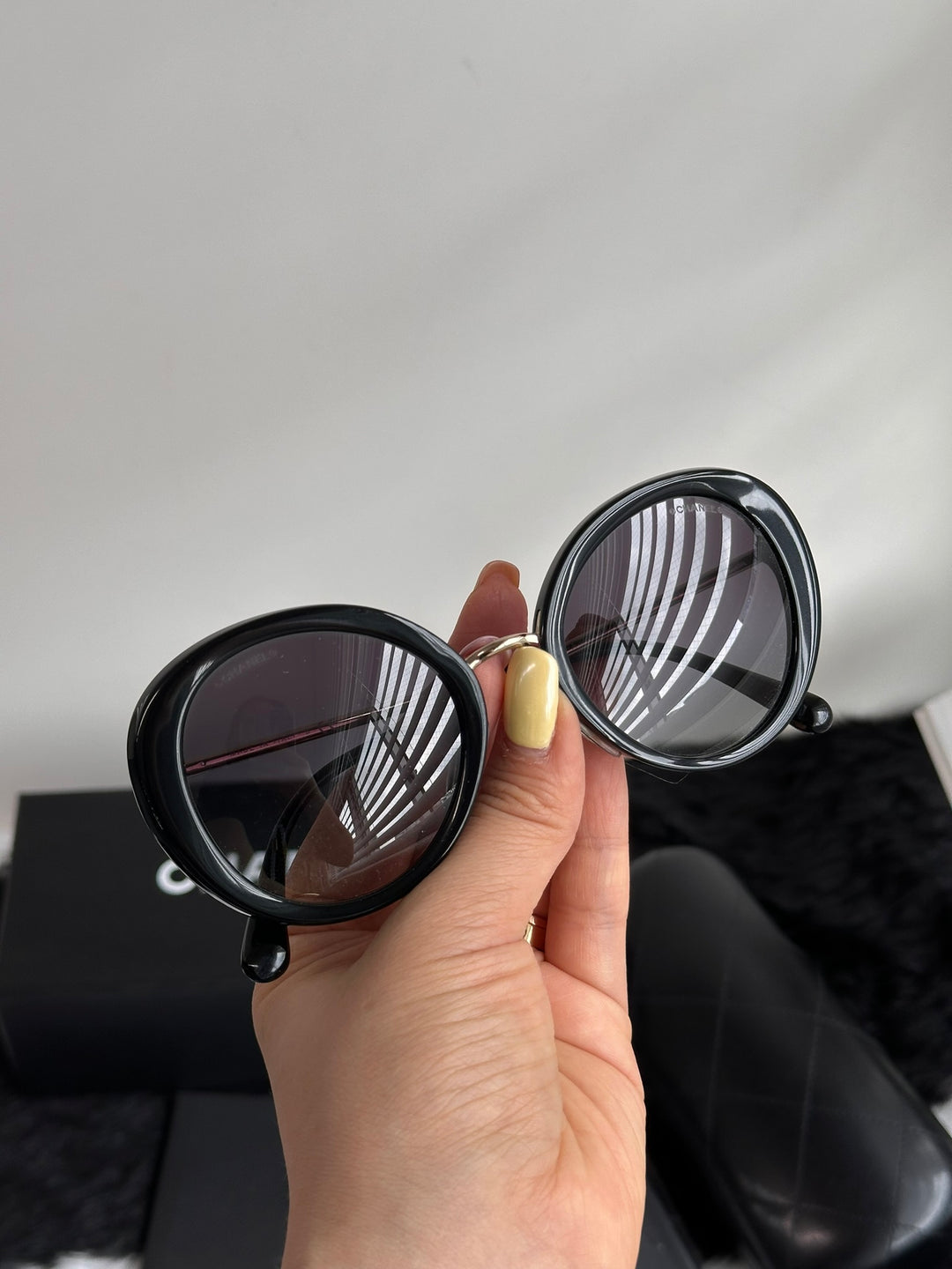 CHANEL Black Round Sunglasses 🖤｜Full Set × Like-New Condition × Chic Everyday Style✨