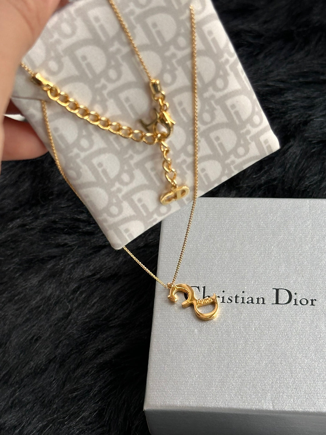 DIOR CD Bag Necklace 😻｜Full Set × Gold-Tone Pendant × Beautiful Condition