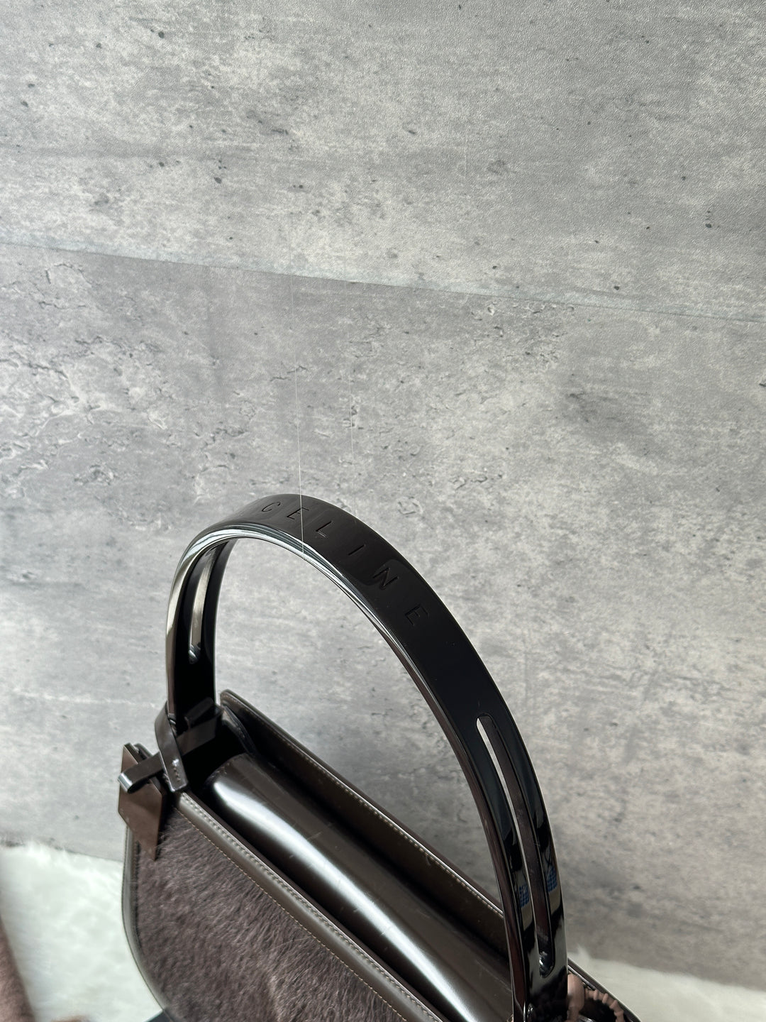 CELINE Vintage Pony Hair Hobo Bag 🤎｜Full Set × Logo Tag × Structured Vintage Shape