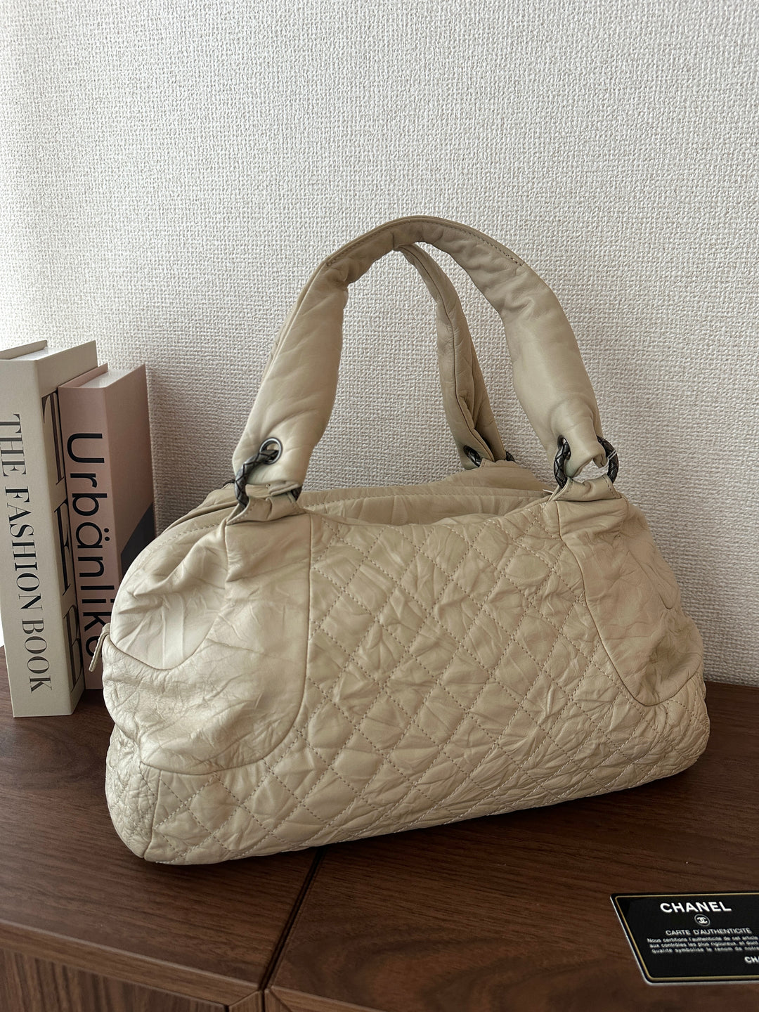 CHANEL Latte Quilted Puffy Bag – Vintage CC Charm 🤎✨