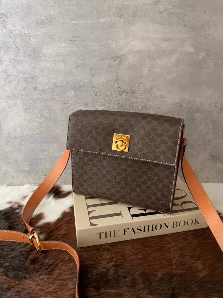 Celine Monogram Mini Shoulder Bag 🤎｜Rare Mini Size × Structured Shape × Shoulder or Crossbody