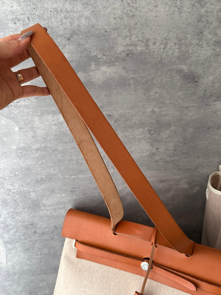 HERMÈS Herbag Canvas Shoulder Bag 🤎｜Full Set × Two Interchangeable Bodies × Laptop-Friendly Capacity