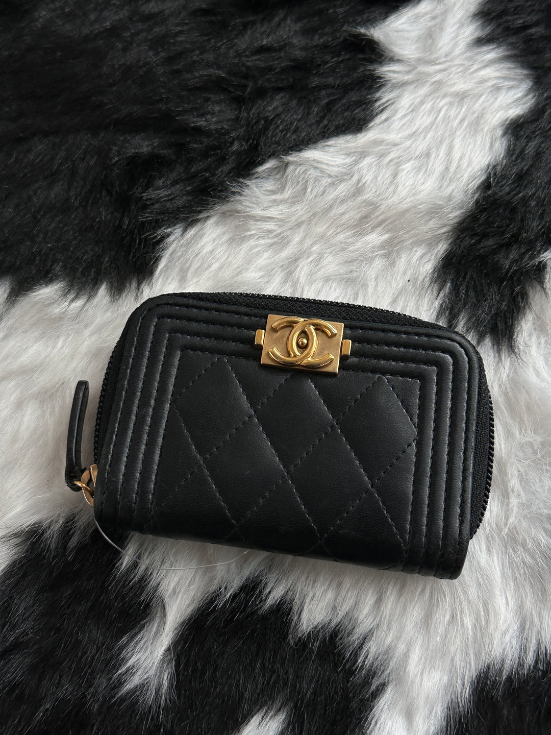 CHANEL Le Boy Card Holder 🖤✨｜Classic Black &amp; Gold × Quilted Leather × Great Value