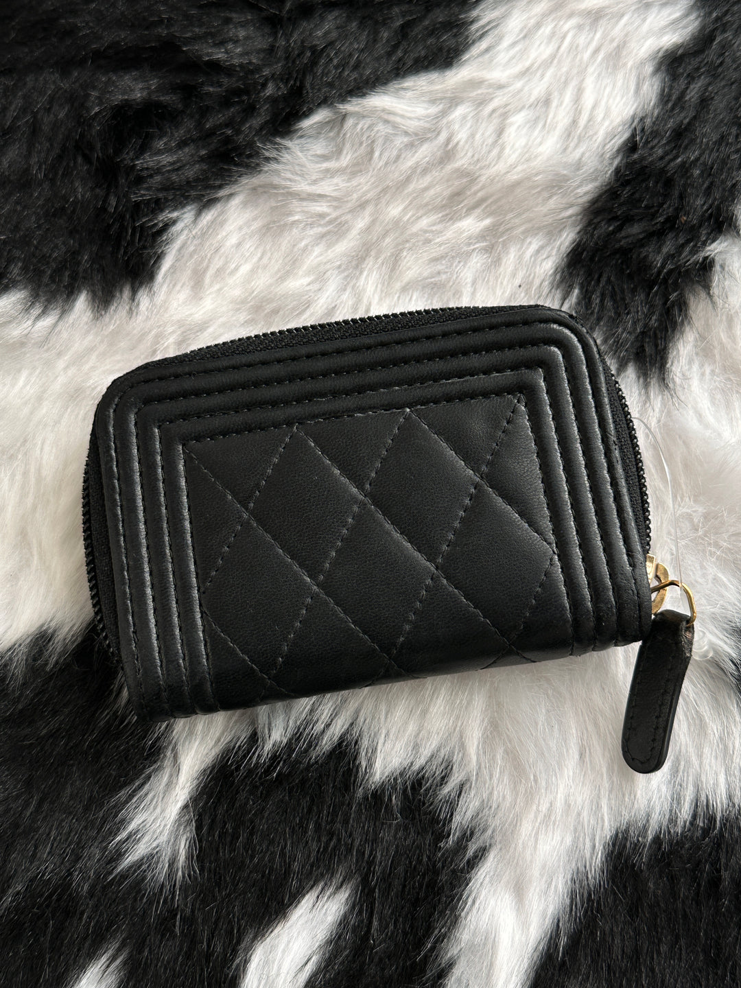 CHANEL Le Boy Card Holder 🖤✨｜Classic Black &amp; Gold × Quilted Leather × Great Value