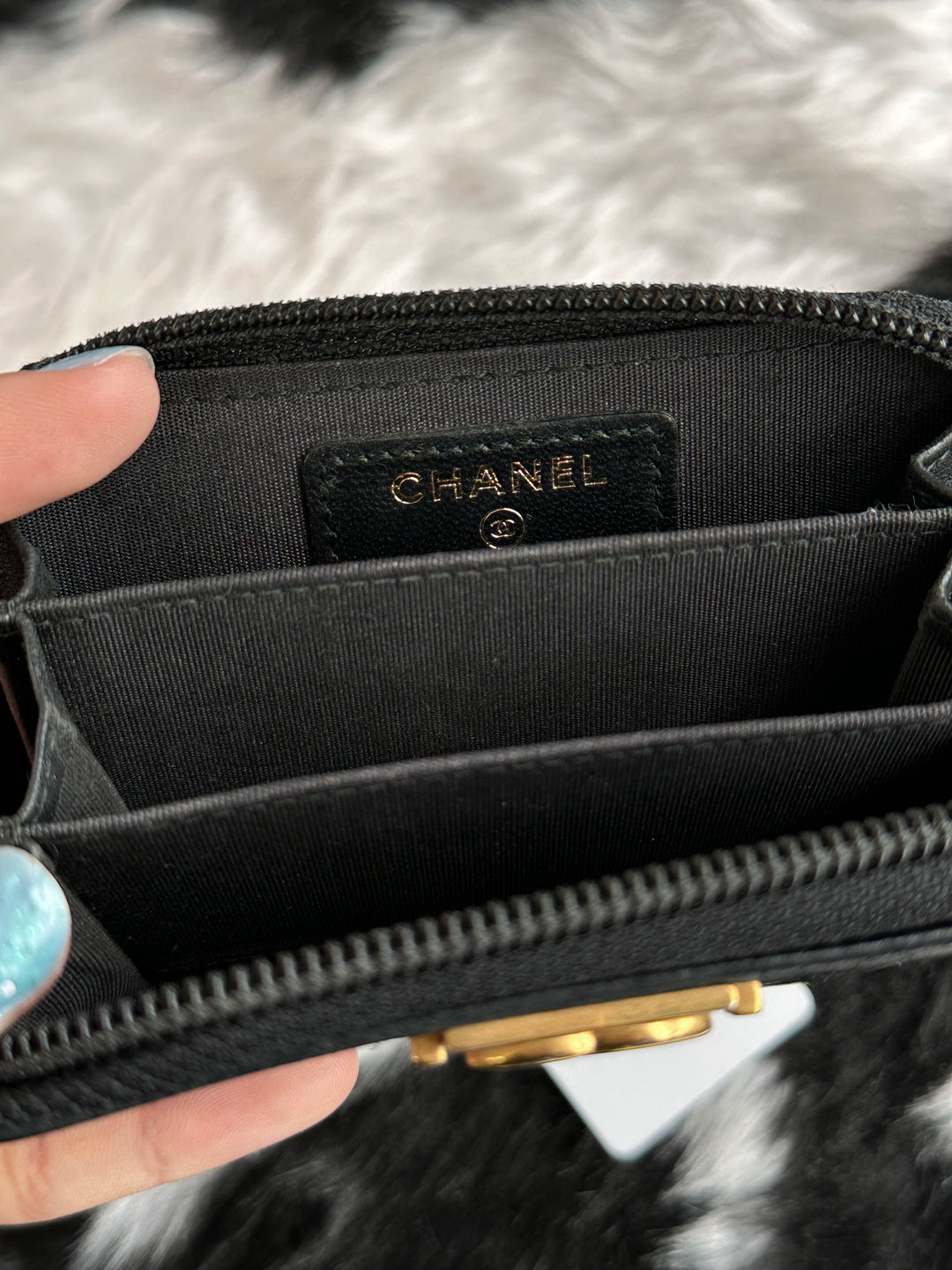 CHANEL Le Boy Card Holder 🖤✨｜Classic Black &amp; Gold × Quilted Leather × Great Value