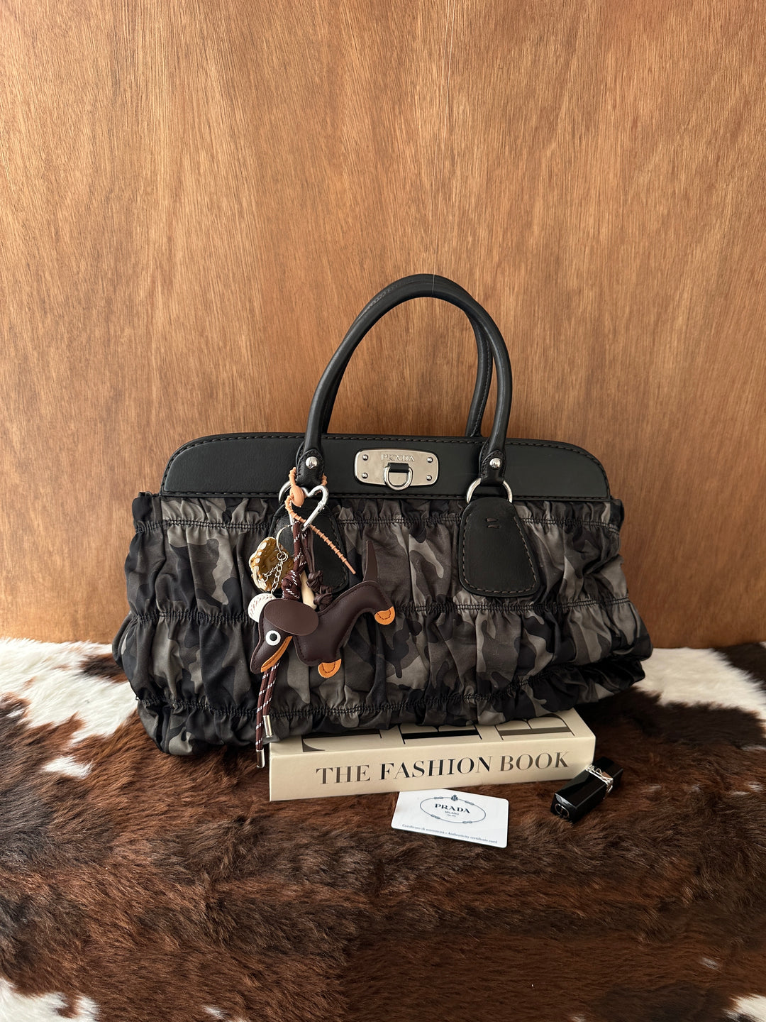 Prada Camouflage Nylon Tote Bag 🪐｜Ruched Nylon・Muted Camo Print・Laptop-Friendly Capacity