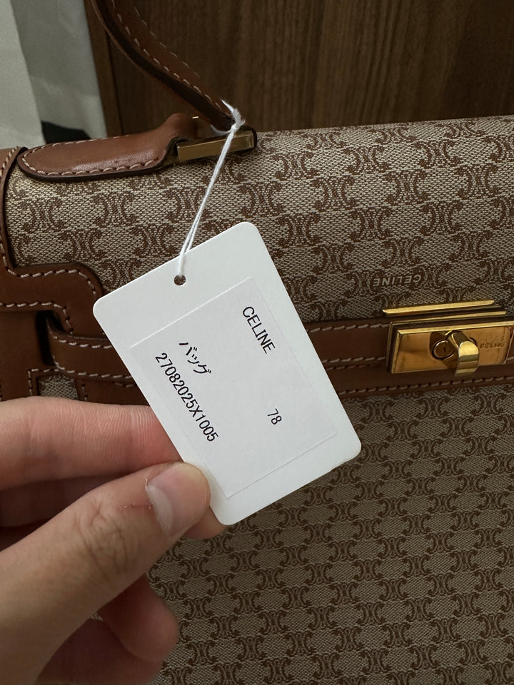 CELINE Vintage Kelly Bag – Triomphe Monogram & Leather 🤎✨